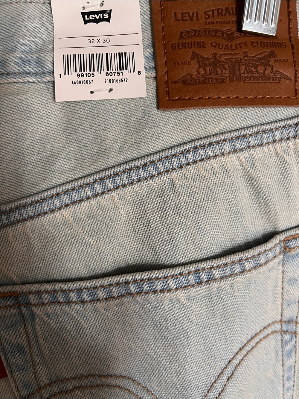 Levi's Ribcage Wide Leg High-Rise Jeans De Oro Blue - Size 32x30 - Picture 11 of 11